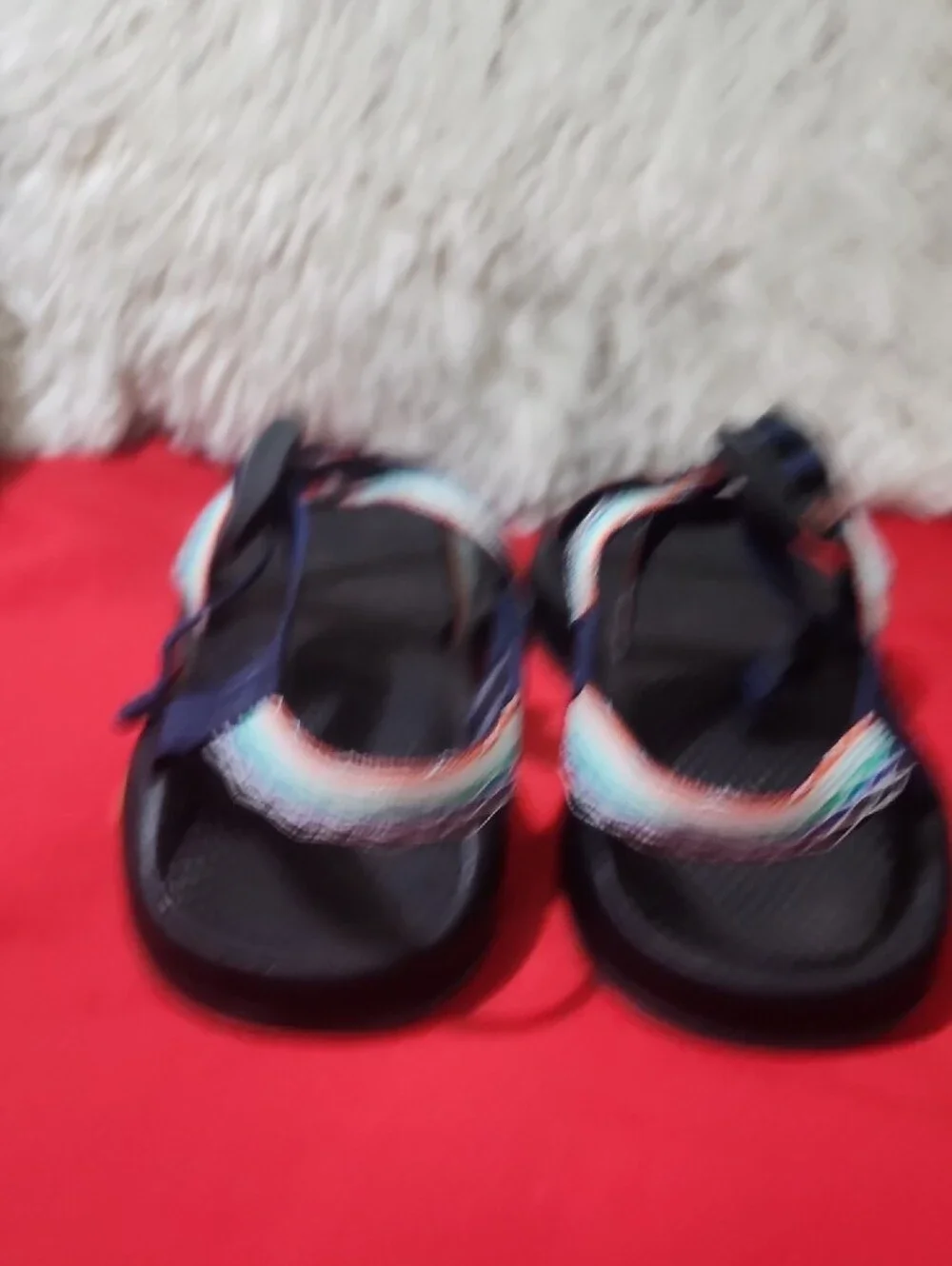 Chaco Women's Black Sandals with Multicolor Straps